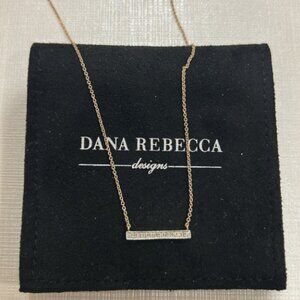 Dana Rebecca Designs Sylvie Rose Medium Diamond Bar Necklace 18in Rose Gold 14K